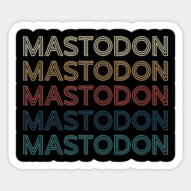 Personalized Mastodon Name Vintage Styles Christmas 70s 80s Sticker by Gorilla Animal